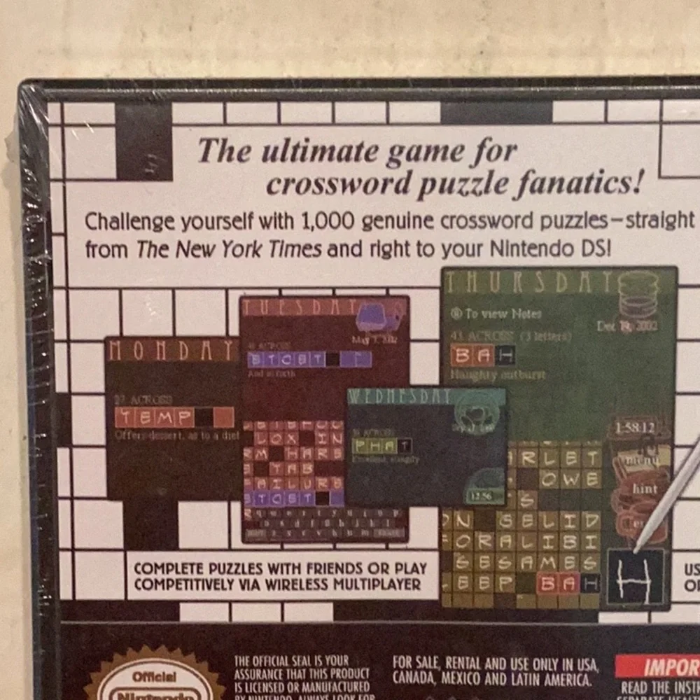 The New York Times Crosswords DS Game New
